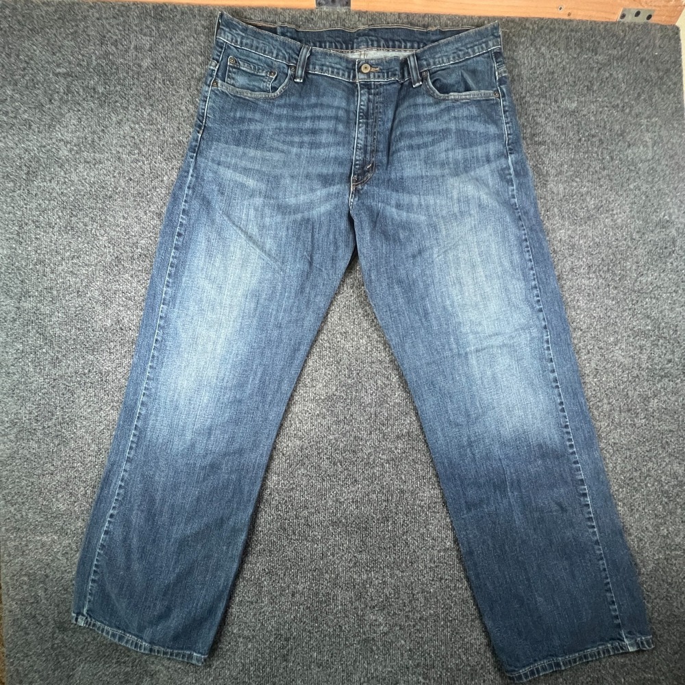 Levi's 569 Jeans Mens 38x31.5 Blue Denim Stretch Mid Rise Loose Fit Straight Leg